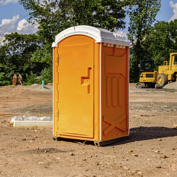 how often are the portable restrooms cleaned and serviced during a rental period in Bexar AR